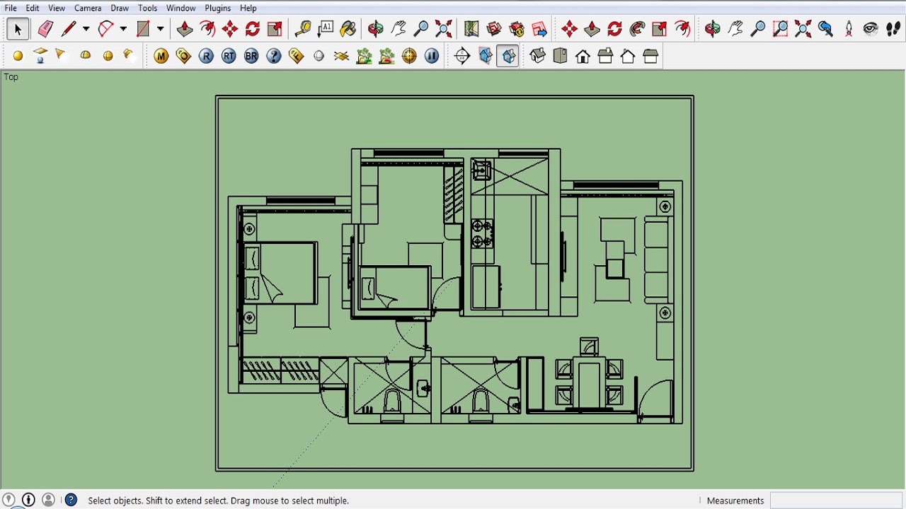 how to draw a house with librecad
